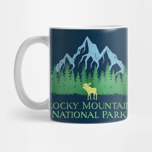 Rocky Mountain National Park Colorado Mountain Trees Moose Mug